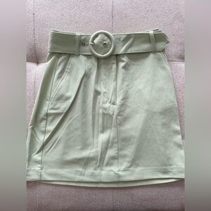 Dynamite Light Green Mini Skirt with Belt